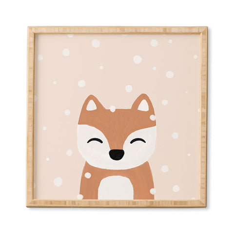 Orara Studio Snow And Fox Framed Wall Art
