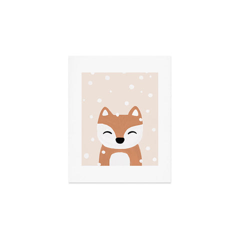 Orara Studio Snow And Fox Art Print