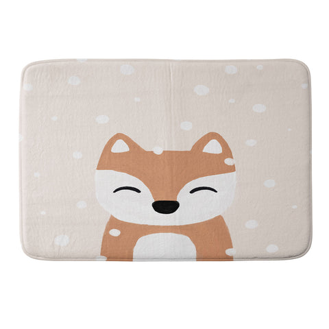 Orara Studio Snow And Fox Memory Foam Bath Mat