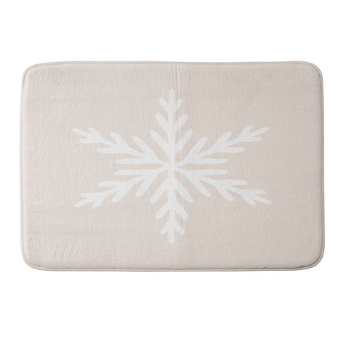 Orara Studio Snowflake Painting Memory Foam Bath Mat