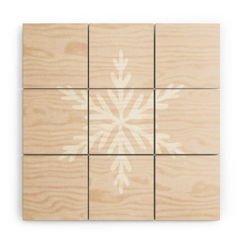 Orara Studio Snowflake Painting Wood Wall Mural