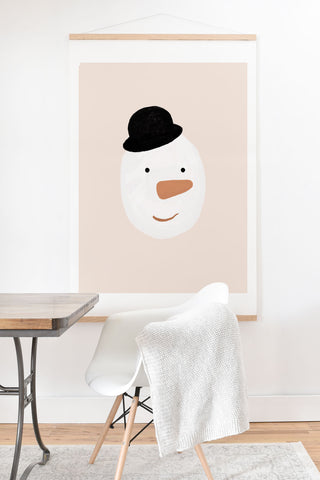 Orara Studio Snowman Painting Art Print And Hanger