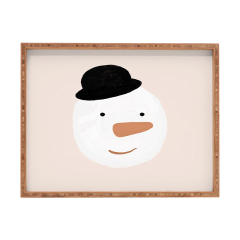 Orara Studio Snowman Painting Rectangular Tray