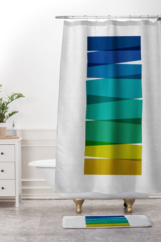 Orara Studio Stripes I Shower Curtain And Mat