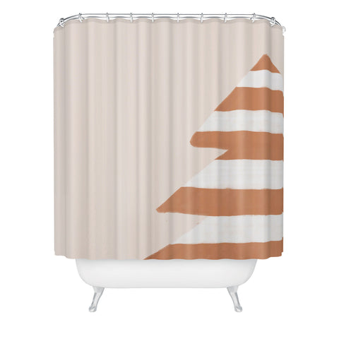 Orara Studio Stripey Xmas Tree Shower Curtain