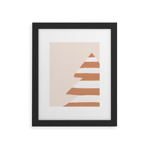 Orara Studio Stripey Xmas Tree Framed Art Print