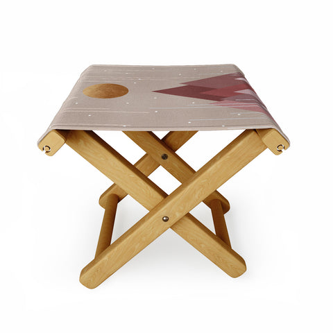 Orara Studio Sun And Mountains Folding Stool