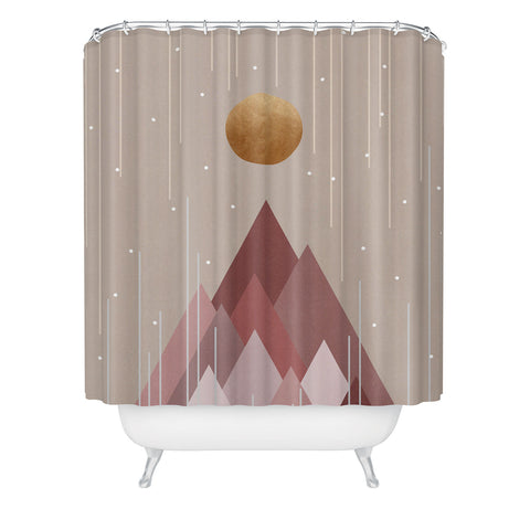 Orara Studio Sun And Mountains Shower Curtain