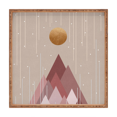 Orara Studio Sun And Mountains Square Tray