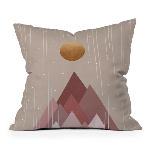 Orara Studio Sun And Mountains Throw Pillow