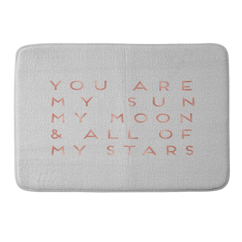 Orara Studio Sun Moon And Stars Memory Foam Bath Mat