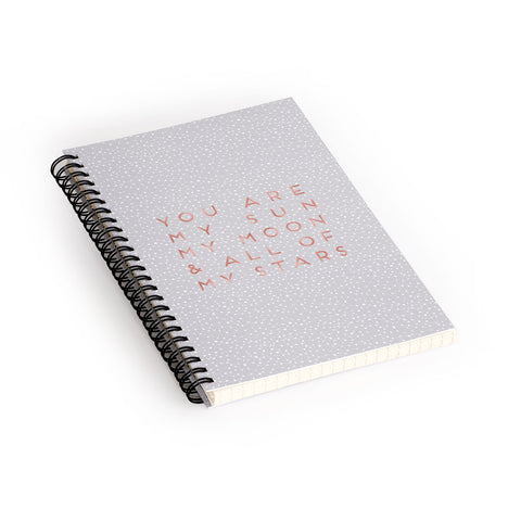 Orara Studio Sun Moon And Stars Spiral Notebook