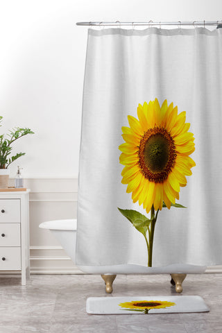 Orara Studio Sunflower Still Life Shower Curtain And Mat