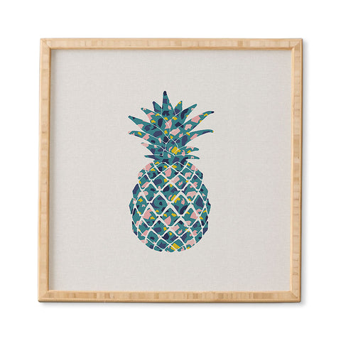 Orara Studio Teal Pineapple Framed Wall Art