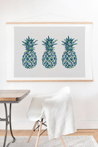 Orara Studio Teal Pineapple Art Print And Hanger
