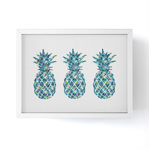 Orara Studio Teal Pineapple Framed Mini Art Print