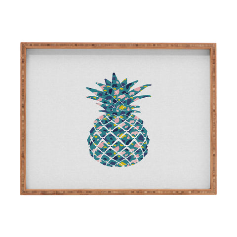 Orara Studio Teal Pineapple Rectangular Tray