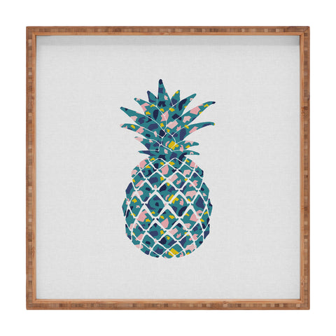 Orara Studio Teal Pineapple Square Tray