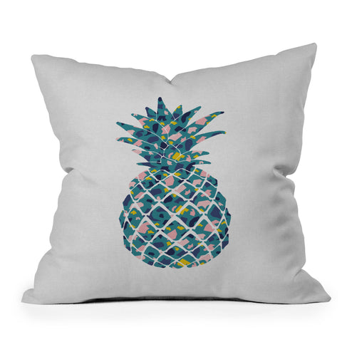 Orara Studio Teal Pineapple Throw Pillow