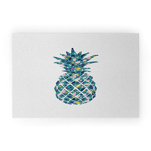 Orara Studio Teal Pineapple Welcome Mat