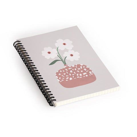 Orara Studio Terrazzo And Flowers Spiral Notebook