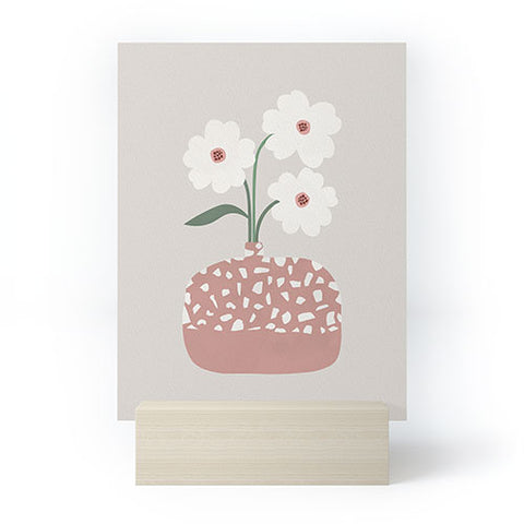 Orara Studio Terrazzo And Flowers Mini Art Print