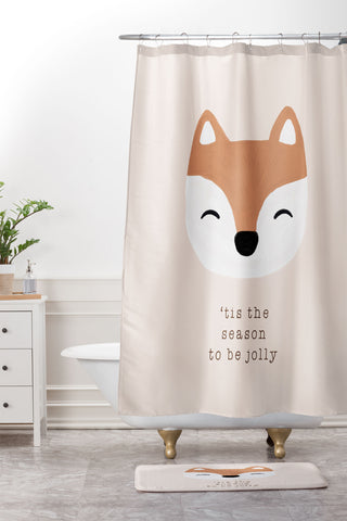 Orara Studio Tis The Season To Be Jolly Shower Curtain And Mat