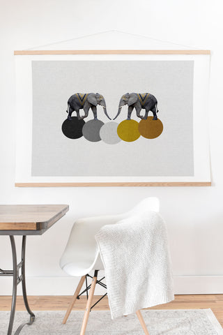 Orara Studio Tribal Elephants Art Print And Hanger