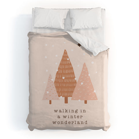 Orara Studio Walking In A Winter Wonderland Duvet Cover