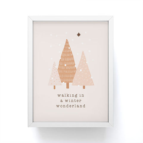 Orara Studio Walking In A Winter Wonderland Framed Mini Art Print