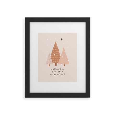 Orara Studio Walking In A Winter Wonderland Framed Art Print