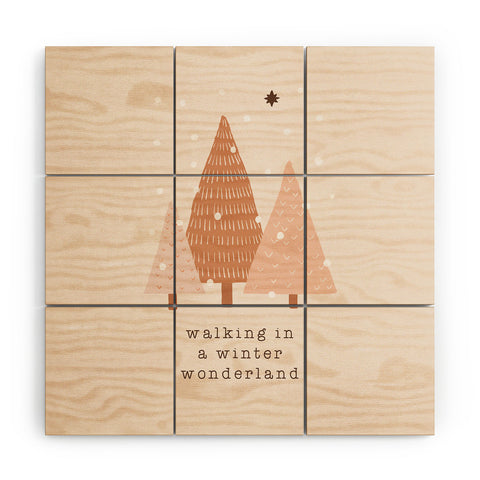 Orara Studio Walking In A Winter Wonderland Wood Wall Mural