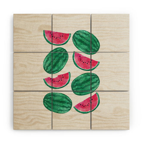 Orara Studio Watermelon Crowd Wood Wall Mural