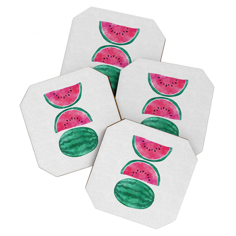 Orara Studio Watermelon Tropical Fruit Coaster Set