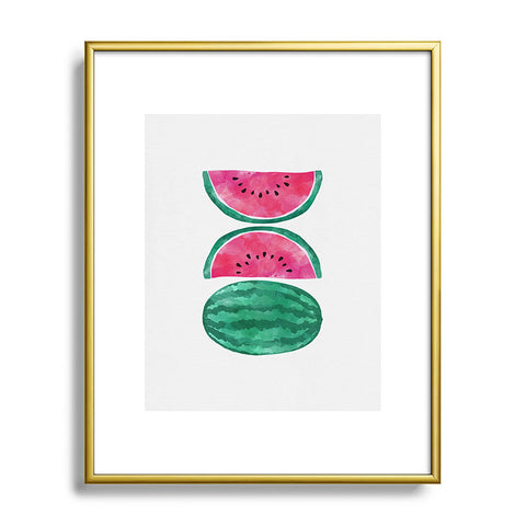 Orara Studio Watermelon Tropical Fruit Metal Framed Art Print