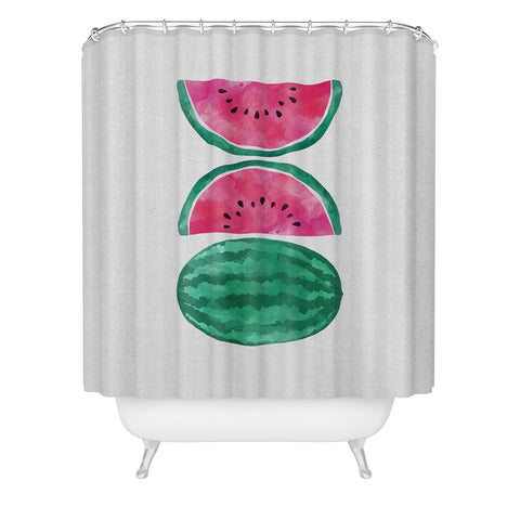 Orara Studio Watermelon Tropical Fruit Shower Curtain
