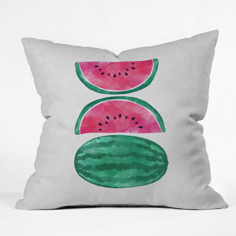 Orara Studio Watermelon Tropical Fruit Outdoor Throw Pillow