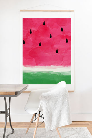 Orara Studio Watermelon Watercolor Art Print And Hanger