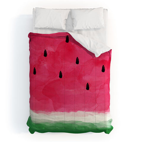 Orara Studio Watermelon Watercolor Comforter