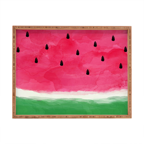 Orara Studio Watermelon Watercolor Rectangular Tray