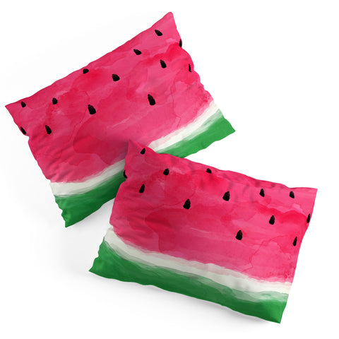 Orara Studio Watermelon Watercolor Pillow Shams