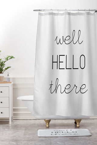 Orara Studio Well Hello There Shower Curtain And Mat