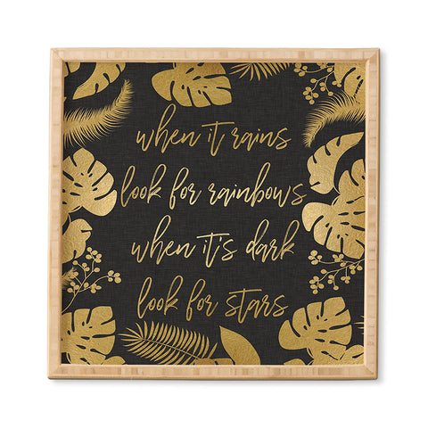 Orara Studio When It Rains Inspiring Quote Framed Wall Art