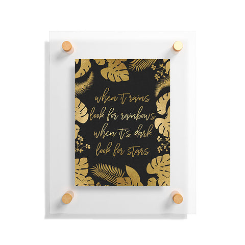 Orara Studio When It Rains Inspiring Quote Floating Acrylic Print