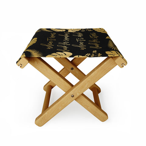 Orara Studio When It Rains Inspiring Quote Folding Stool