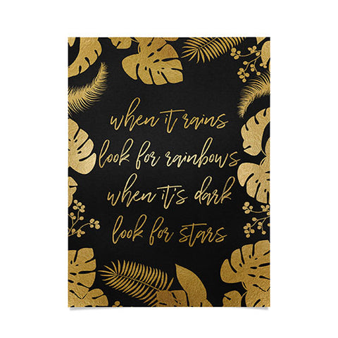 Orara Studio When It Rains Inspiring Quote Poster