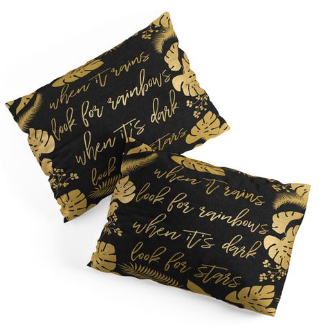 Orara Studio When It Rains Inspiring Quote Pillow Shams
