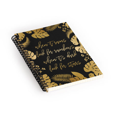 Orara Studio When It Rains Inspiring Quote Spiral Notebook