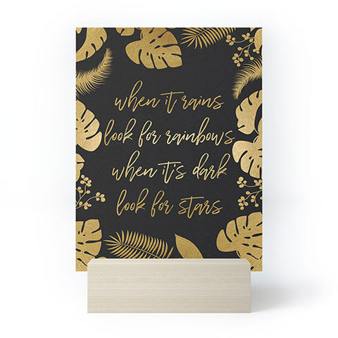 Orara Studio When It Rains Inspiring Quote Mini Art Print