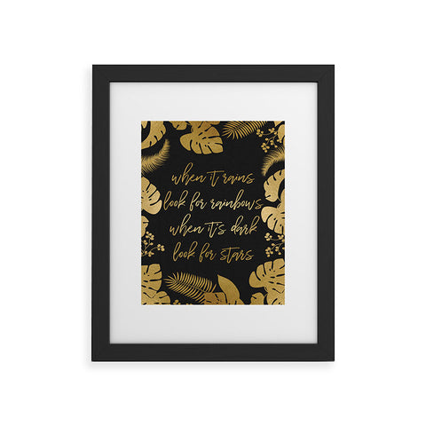 Orara Studio When It Rains Inspiring Quote Framed Art Print